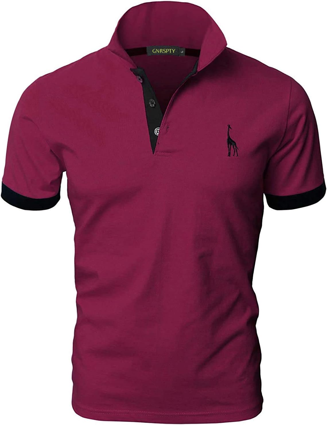 Thumbnail 6 de GNRSPTY Polohemd Herren Kurzarm mit Giraffen-Stickerei – Einfarbig
