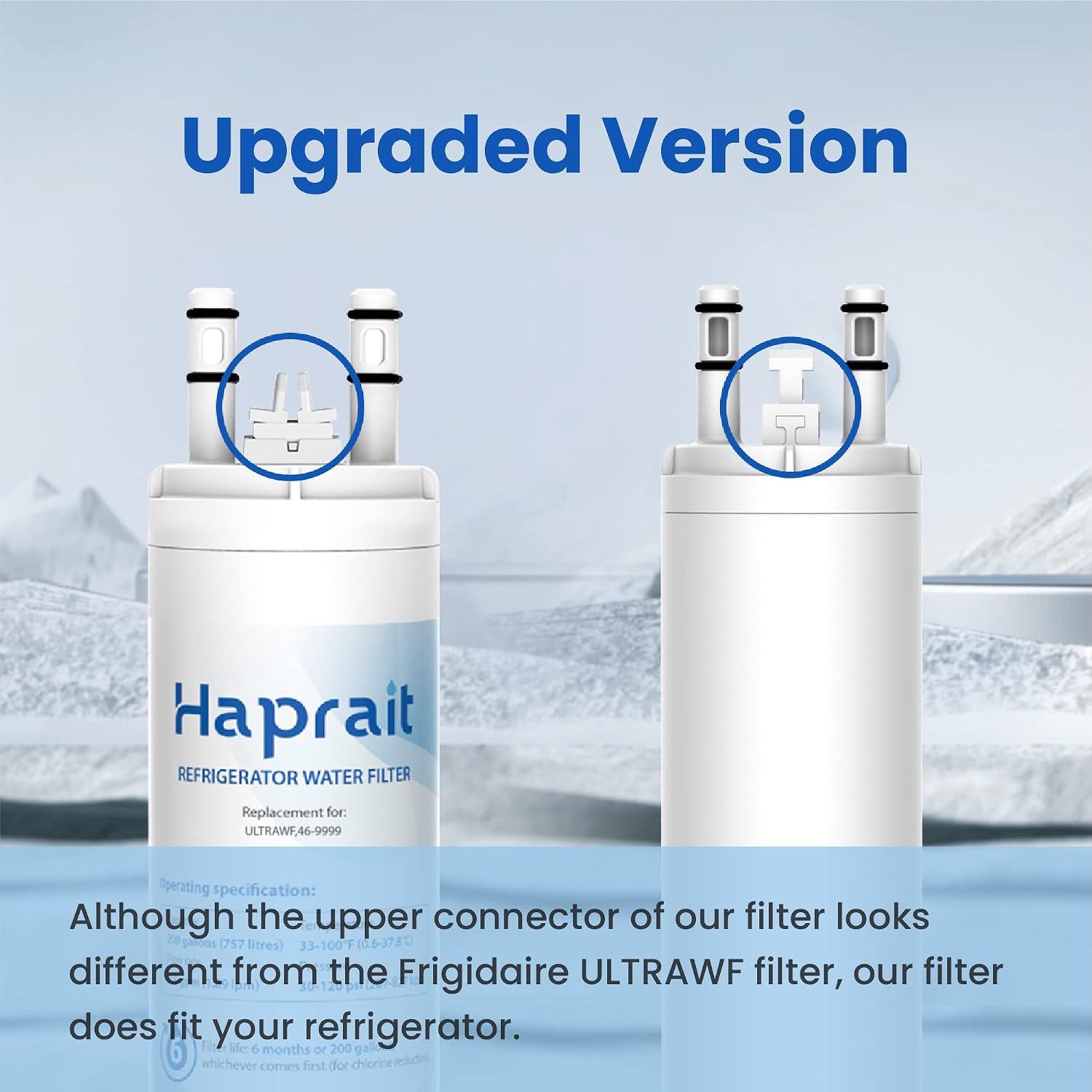 Thumbnail 4 de Haprait HP005 Refrigerator Water Filter, 4-Pack, NSF/ANSI 42