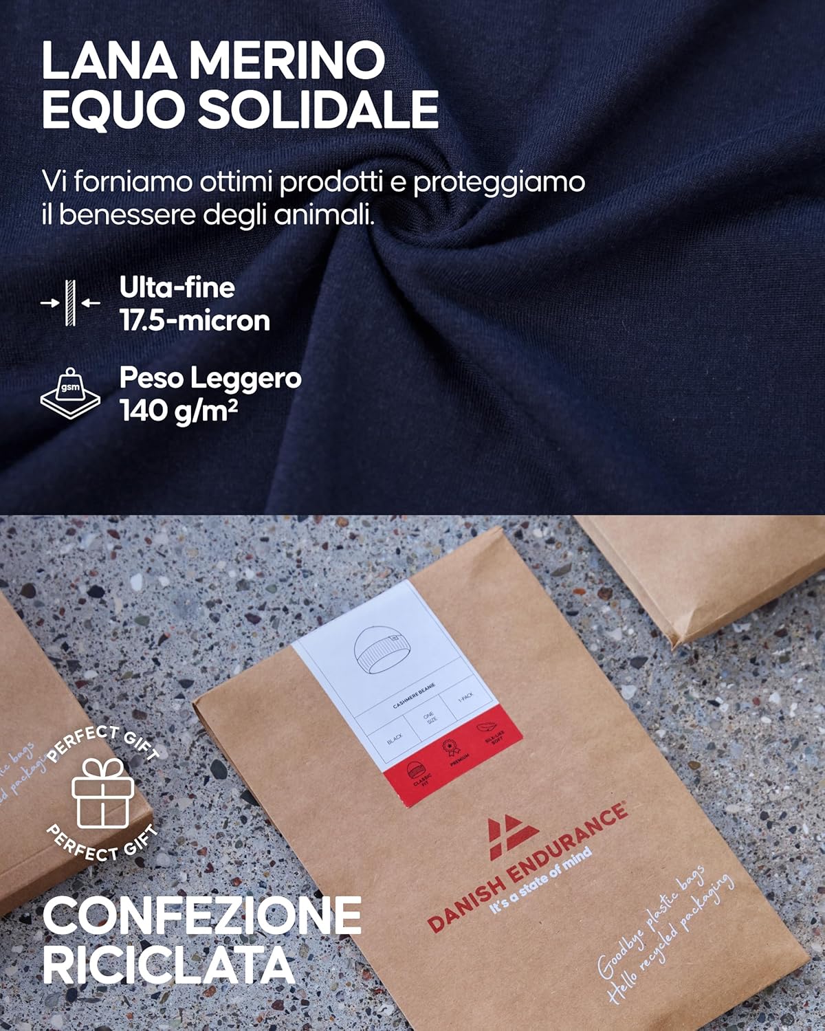 Thumbnail 3 de DANISH ENDURANCE Magliette Donna in lana Merino 100% – Set da 2 pezzi, traspiranti e anti-umidità