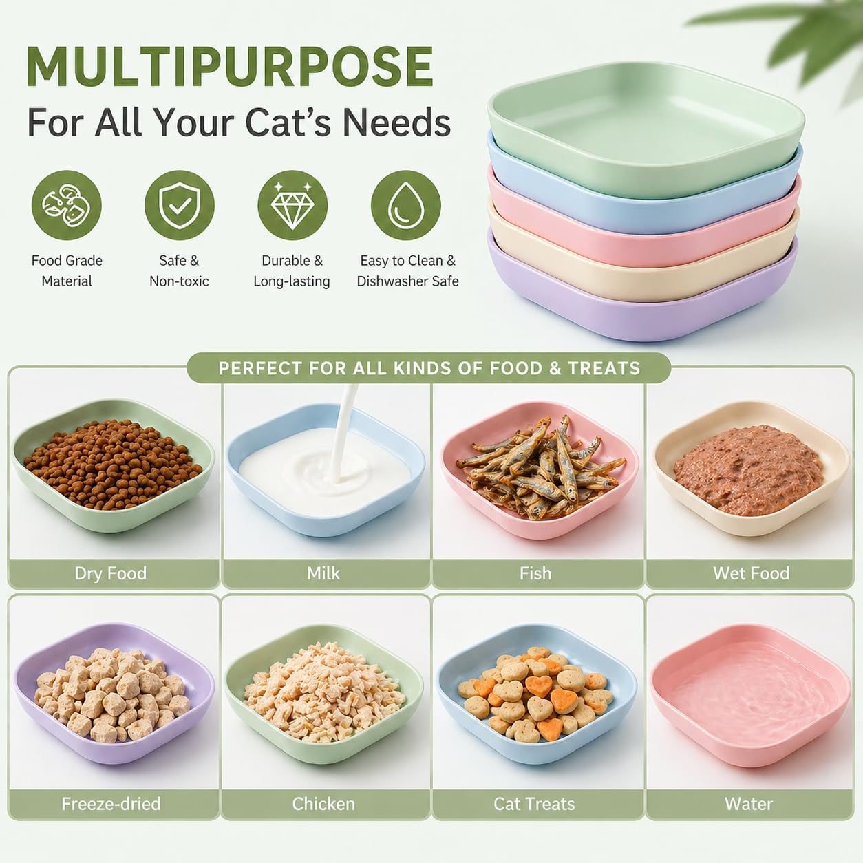 Detalle 2 de Cat Bowls 10 Pack 5.5in whisker friendly