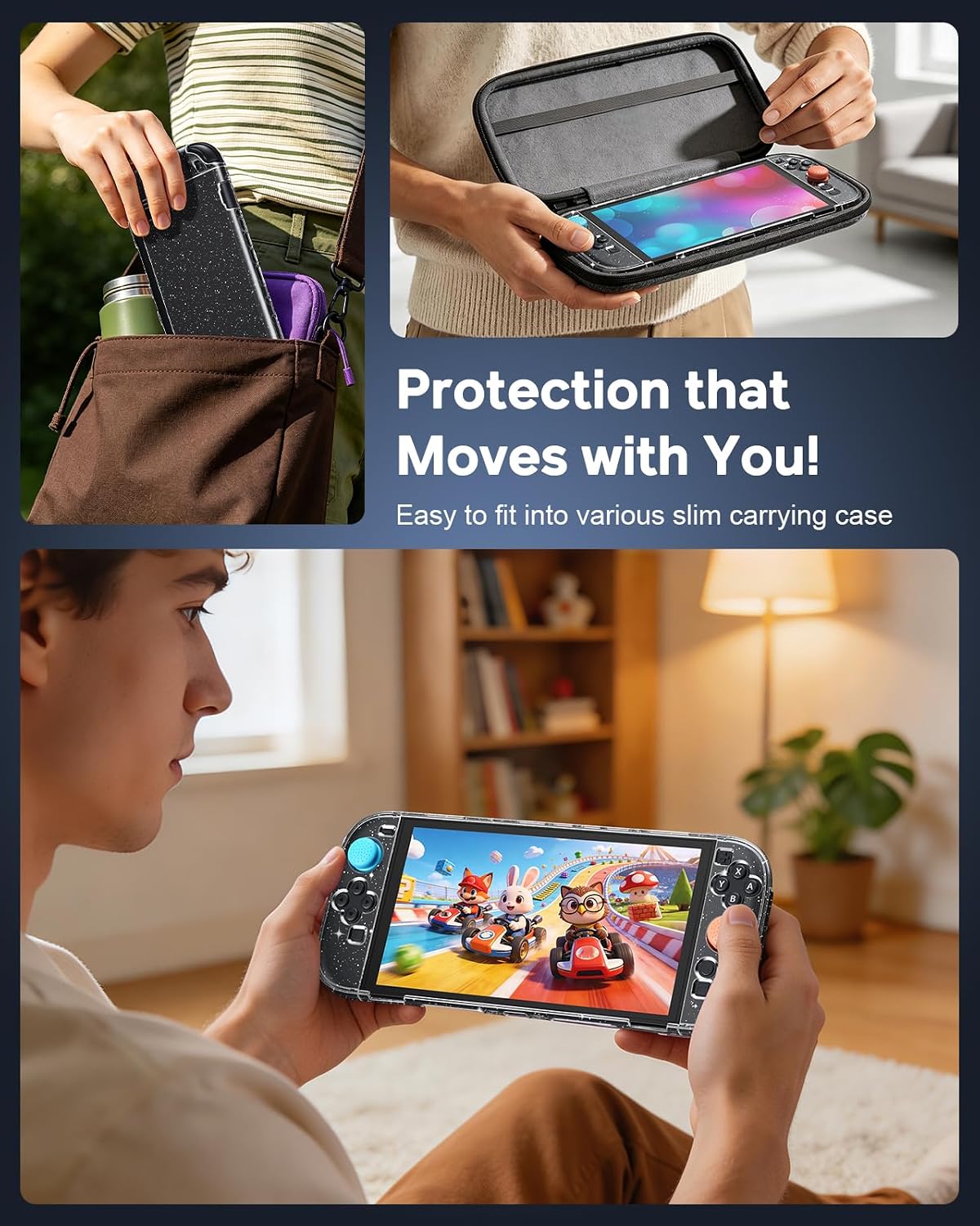 Thumbnail 6 de FYOUNG Switch 2 Cover Case: Crystal Hard Protective Shell with Glass Screen Protector