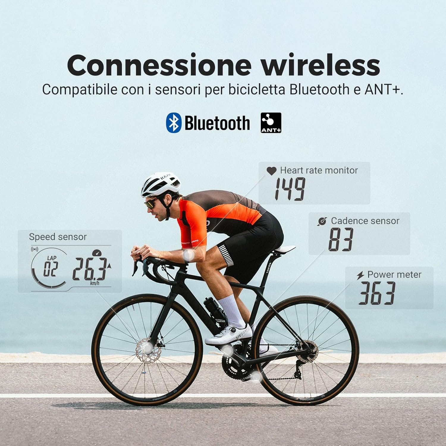 Thumbnail 4 de COOSPO CS300 ciclocomputer GPS 2,6" per bici