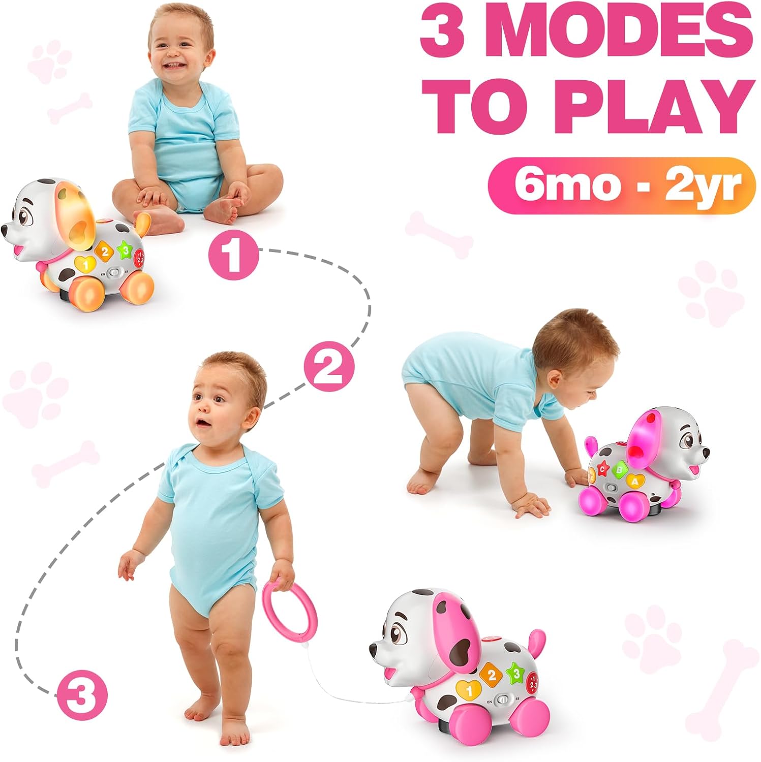 Thumbnail 1 de BQU 3-in-1 Musical Puppy Toy for 12 Months