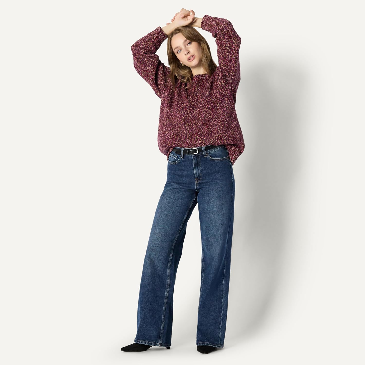 Thumbnail 5 de Amazon Essentials Women’s Oversized-Fit Multi-Colour Heavyweight Crewneck Jumper