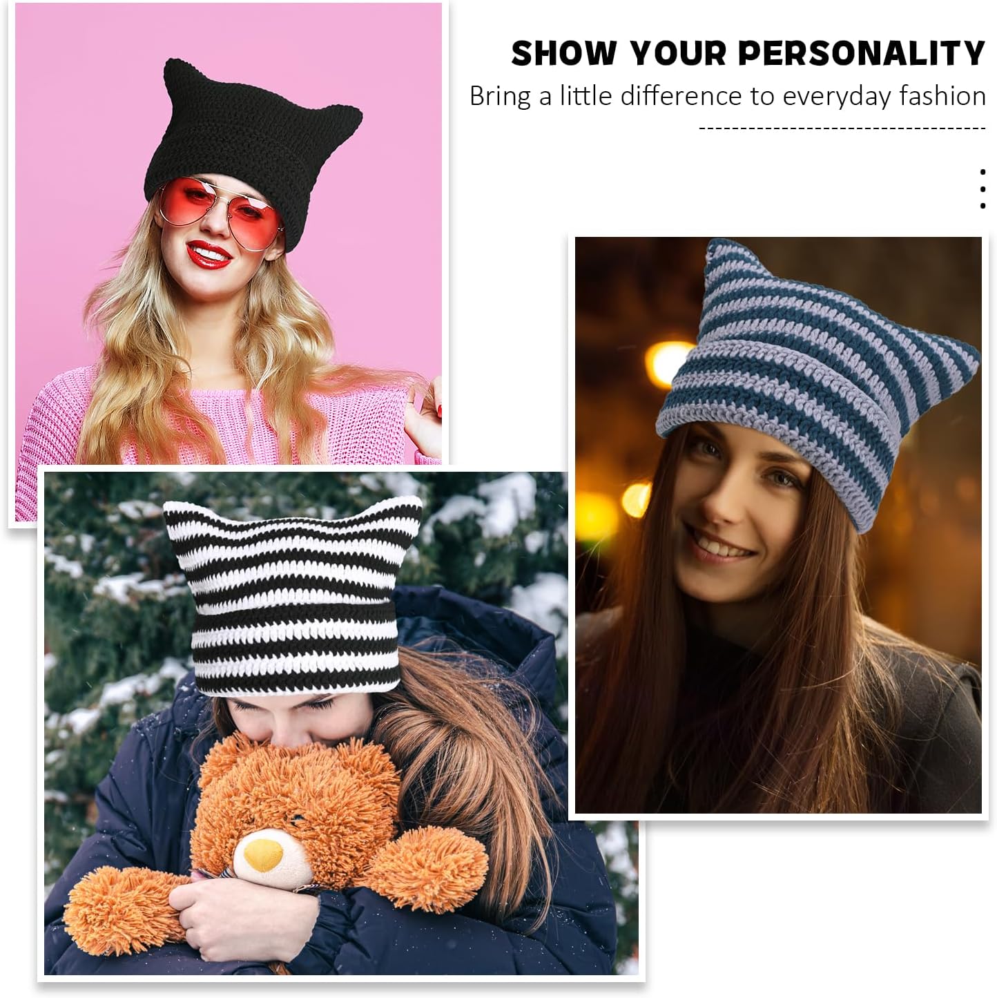 Detalle 2 de DANMY Women's Knit Beanie in Acrylic
