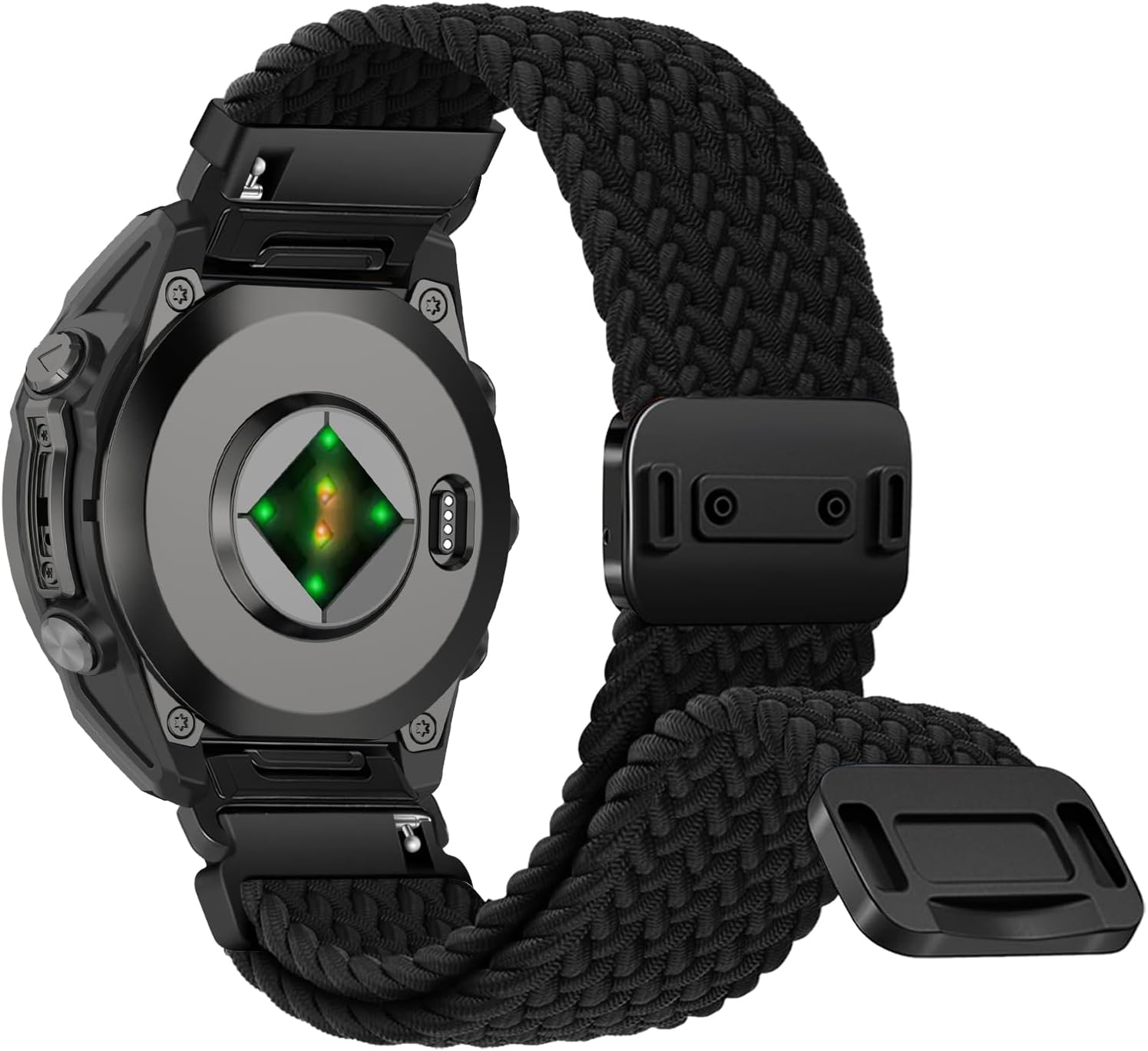 Detalle de RosMank 20mm Quickfit Braided Nylon Watch Band for Garmin Fenix and Instinct Series