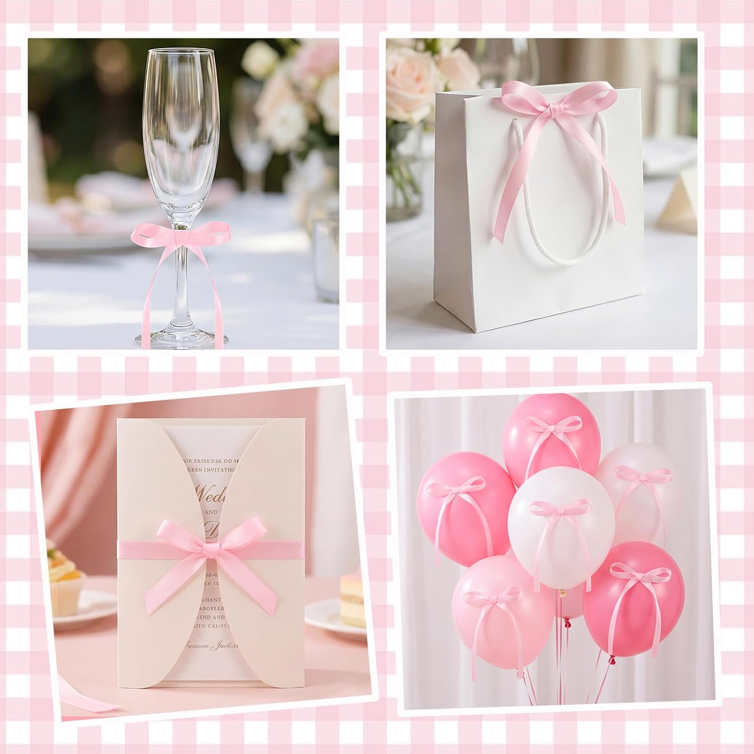 Thumbnail 6 de 30-Pack Pink Bow Cake Toppers with Ribbons for Coquette-Themed Cakes & Cupcakes
