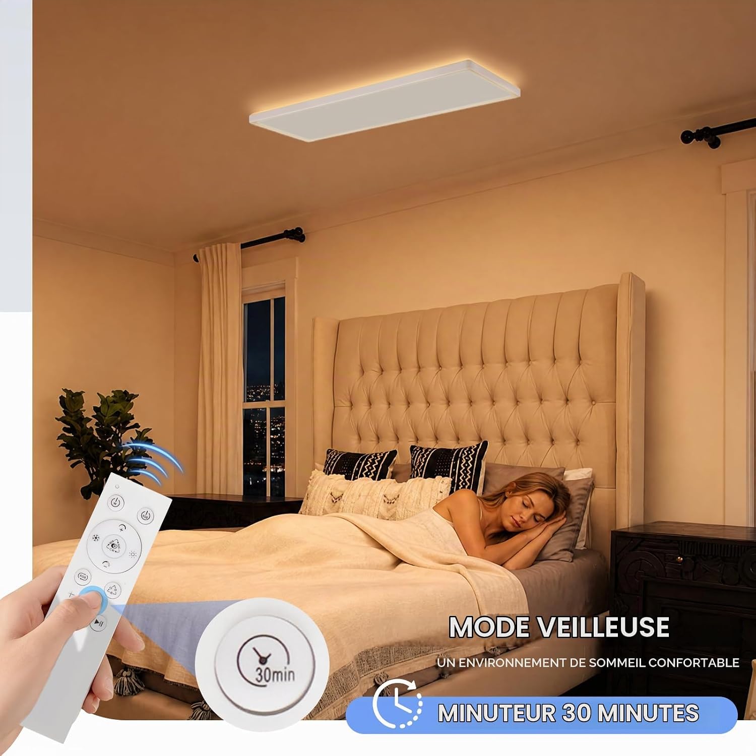 Detalle de cupgow RN-RGBB led-plafondlamp, dimbaar, RGB, 3000–6500 K, IP44