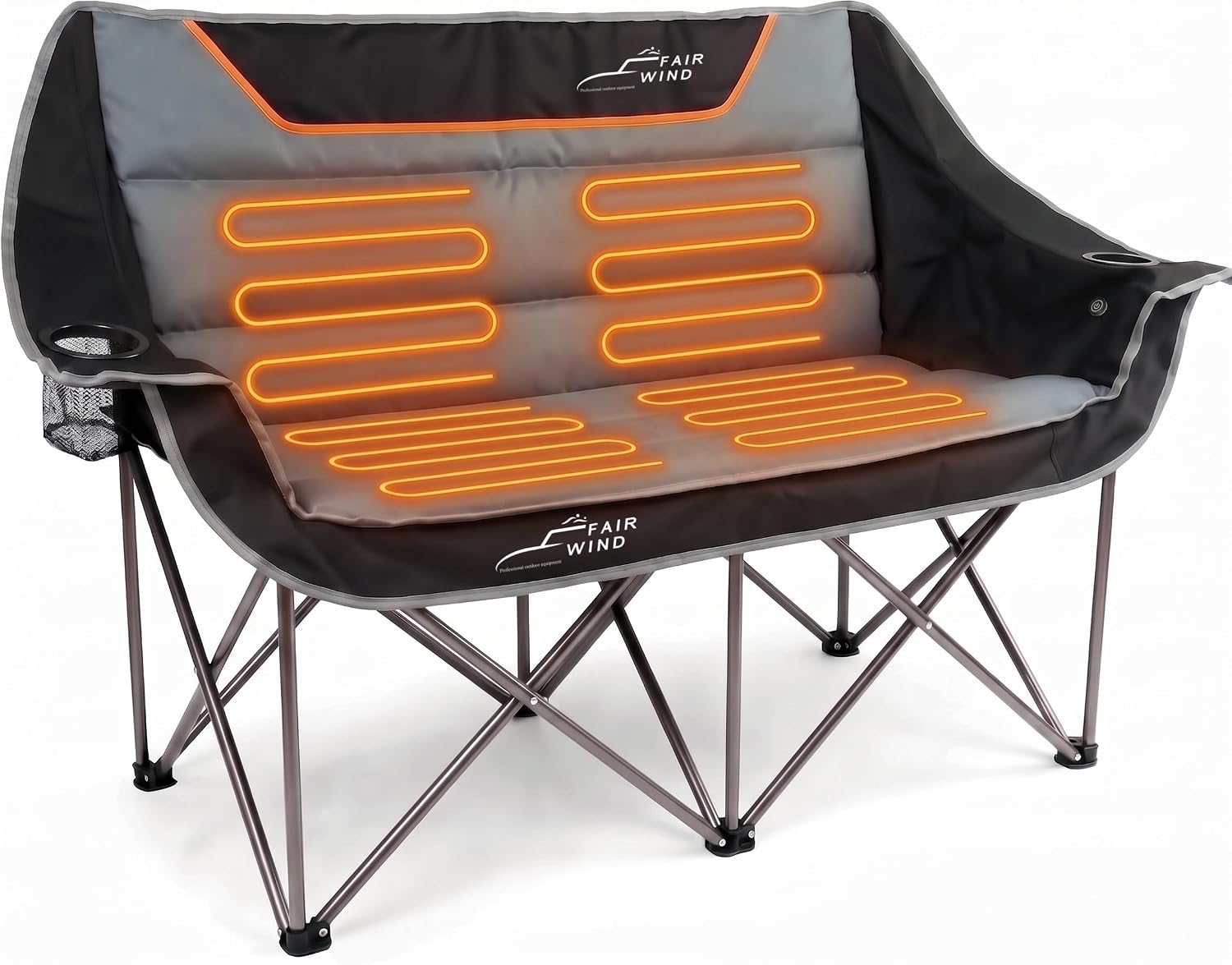 Detalle de FAIR WIND LS001-HC Heated Oversized Camping Loveseat, 3 Heat Levels