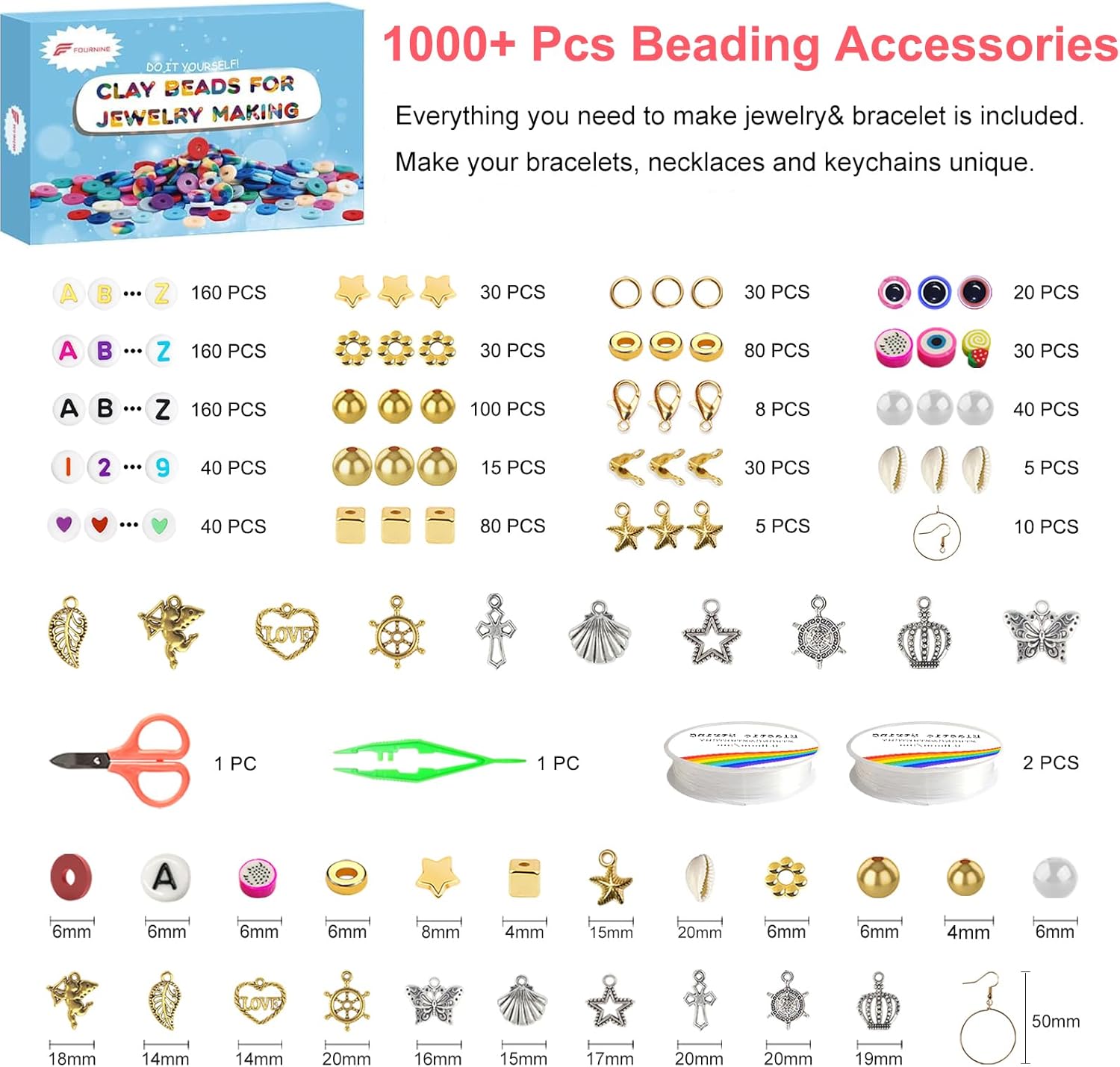 Thumbnail 2 de Fournine 18000 Pcs Clay Beads Bracelet Kit