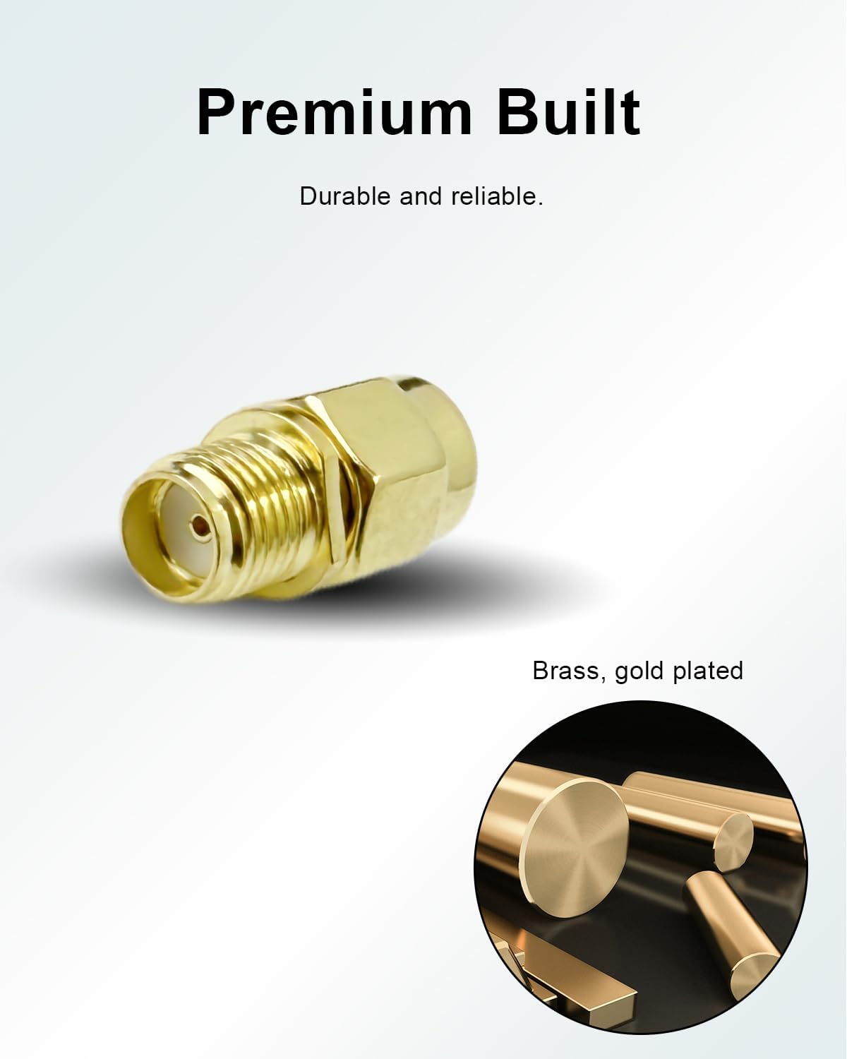 Thumbnail 2 de SPTSSWET SMA Female to SMA Male Adapter RF Coax – 2 Pack