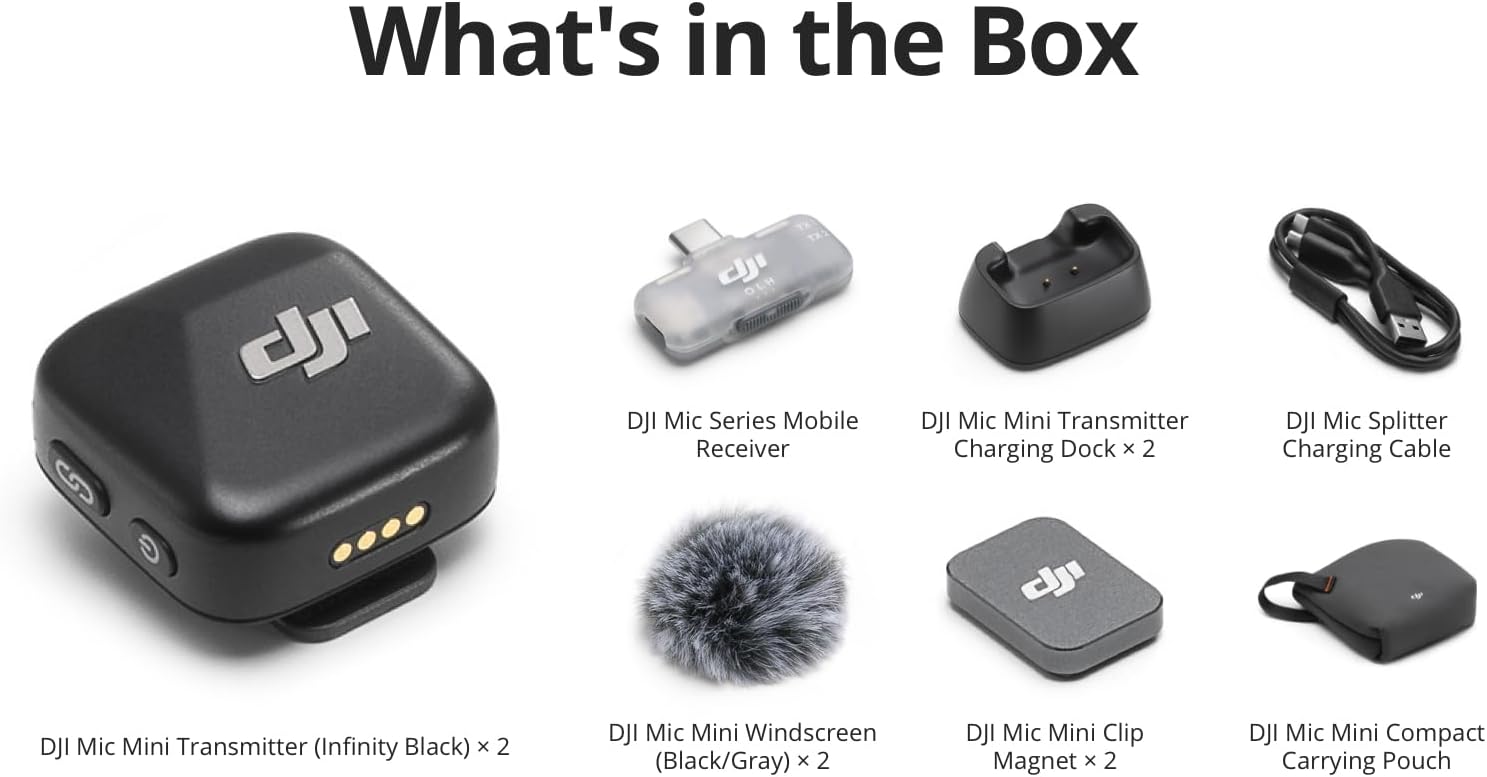 Thumbnail 5 de DJI Mic Mini 2-transmitter wireless microphone 🎤