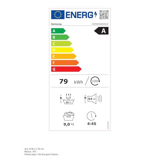 Thumbnail 8 de Samsung Asciugatrice AI Control DV90DG6845LE/U3, 9 kg – Pompa di Calore, Wi‑Fi, AI Dry+