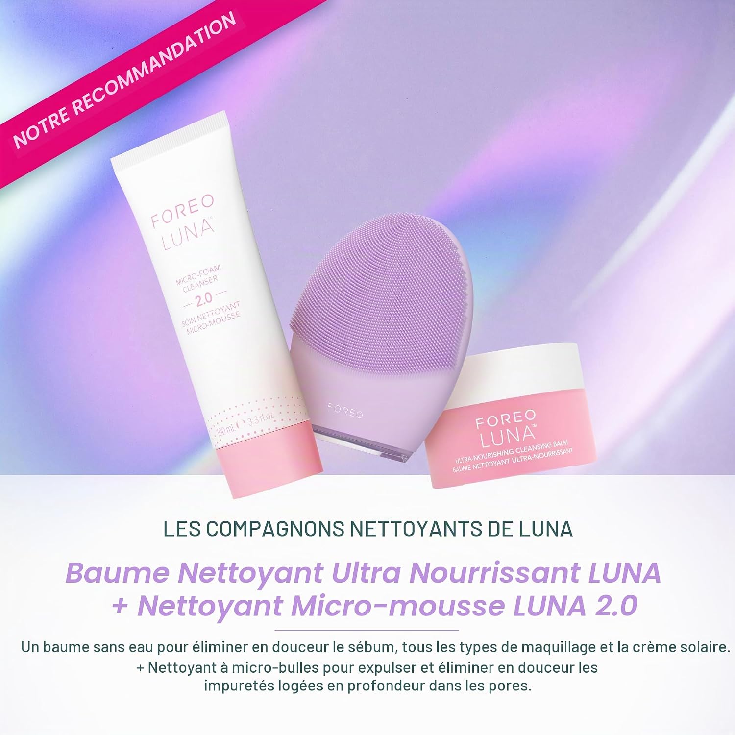 Detalle 2 de FOREO Luna 4 brosse nettoyante visage en silicone – massage raffermissant anti-âge pour peaux sensibles