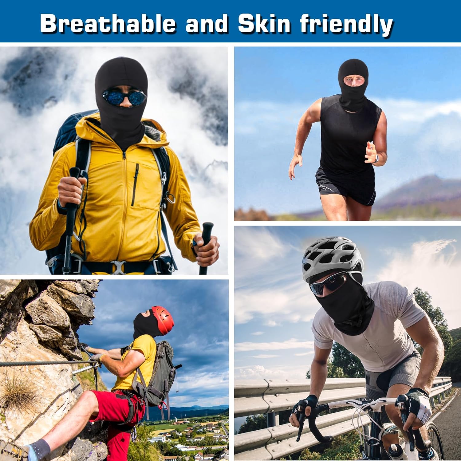 Detalle 2 de Xeoxarel 6-Pack Balaclava Ski Masks, Full-Face Cover with Multiple Wear Styles