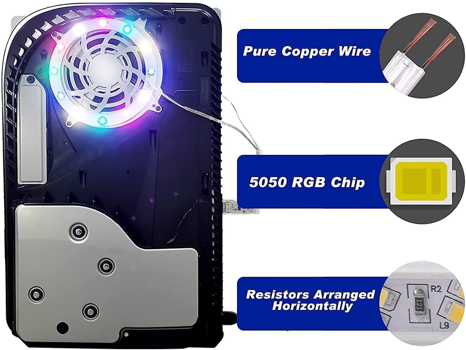 Thumbnail 3 de RGB-LED-Lichtleiste PS5 7 Farben