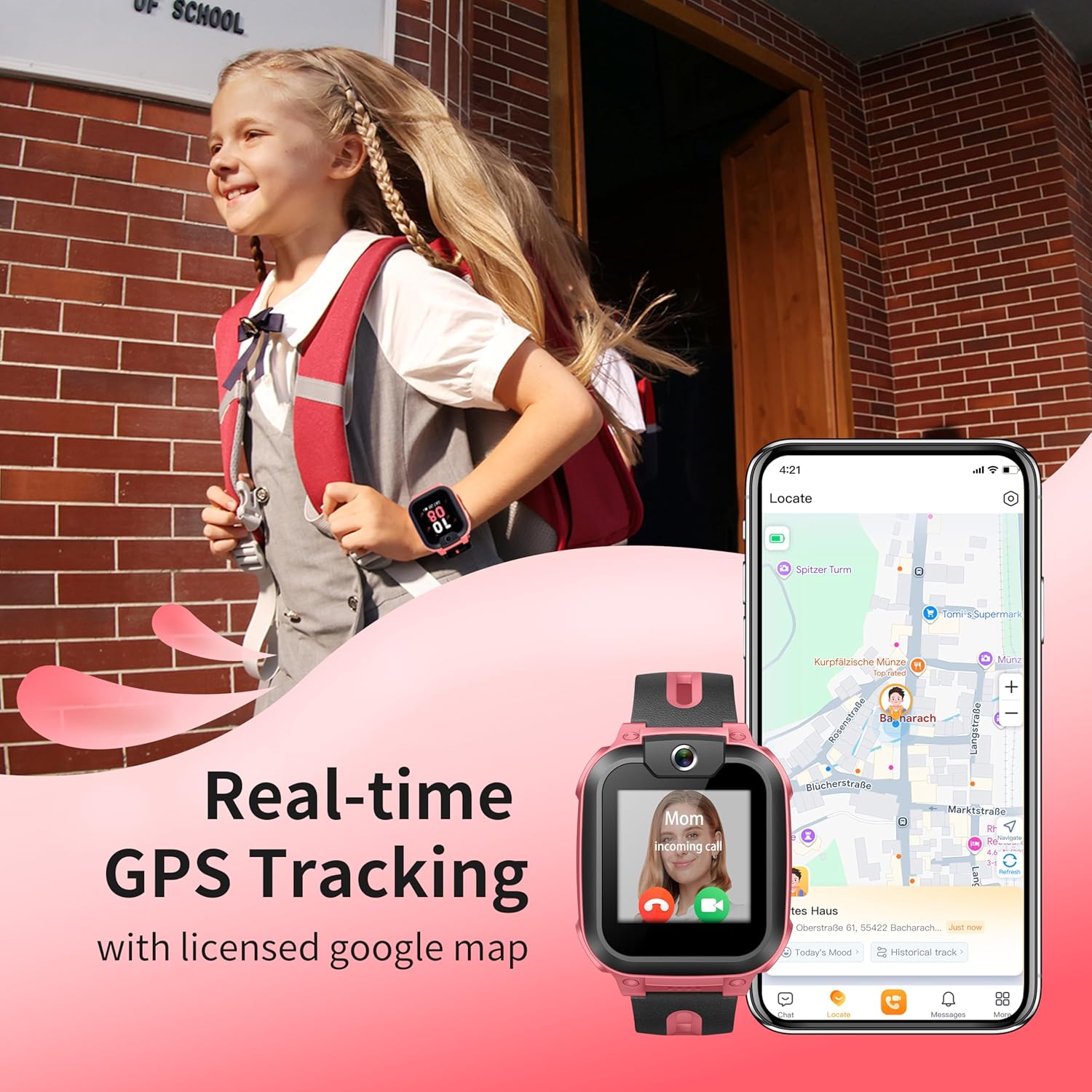 Detalle 2 de imoo Watch Phone Z1: 4G Kids Smartwatch with GPS, Video Calls and IPX8 Durability