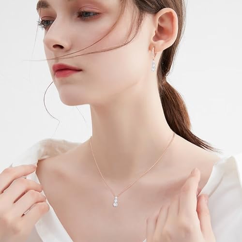 Thumbnail 2 de Clearine Trilogy, juego de collar y pulsera para mujer con circonitas cúbicas