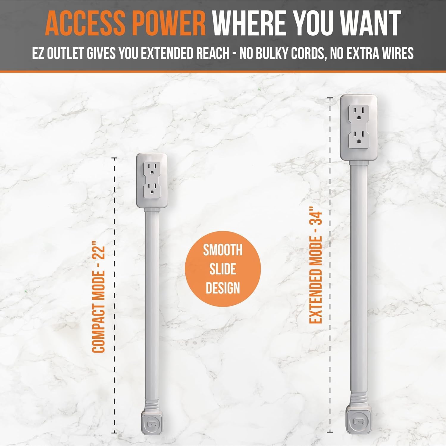 Detalle de EZ Outlet Extender with USB-A, USB-C