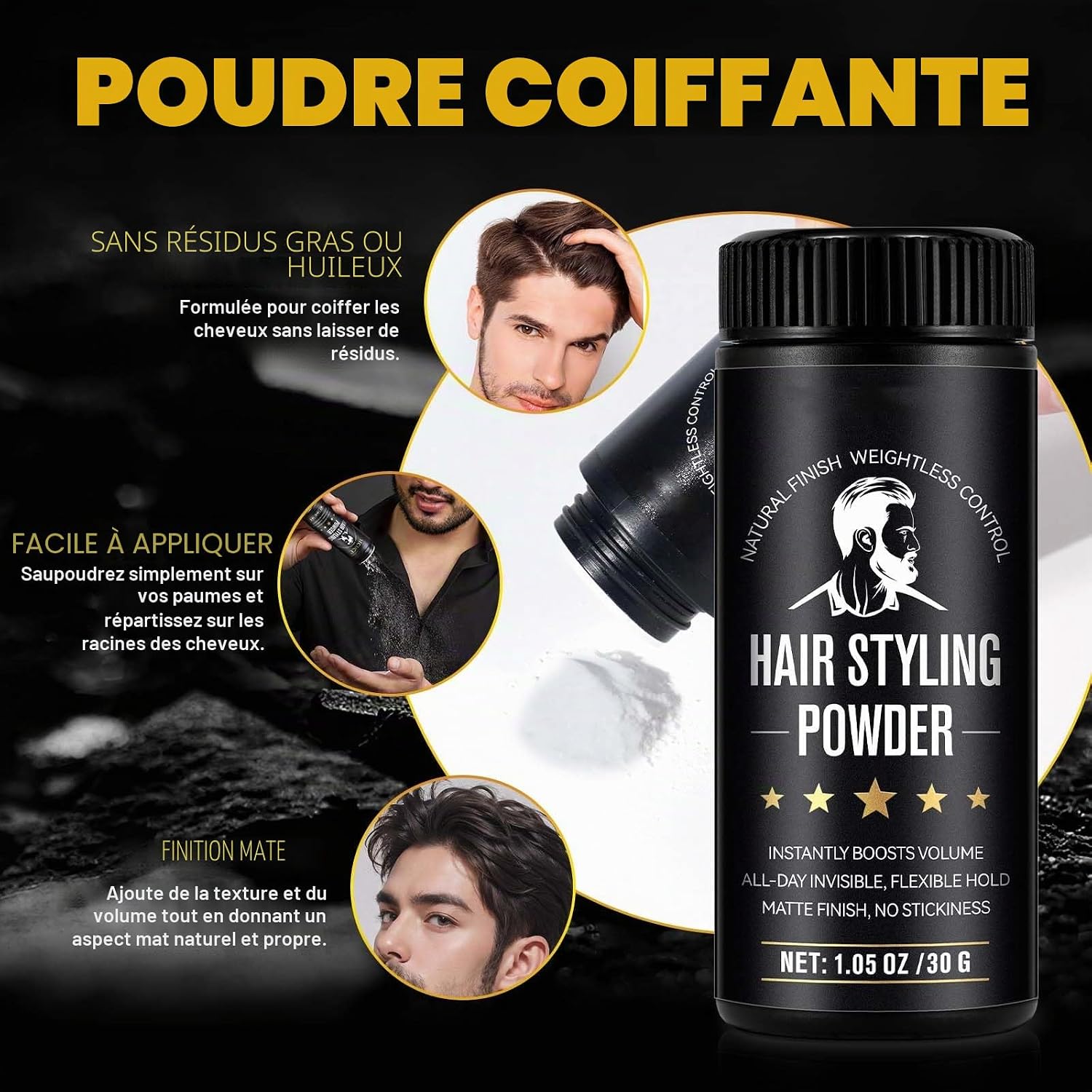 Thumbnail 4 de Poudre Coiffante Homme 30g – Poudre Texturisante Cheveux, Volume et Texture, Fini Mat