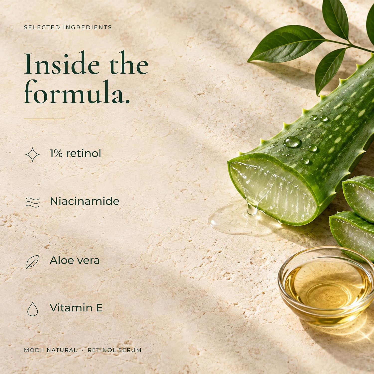 Detalle de Retinol face serum, 1%