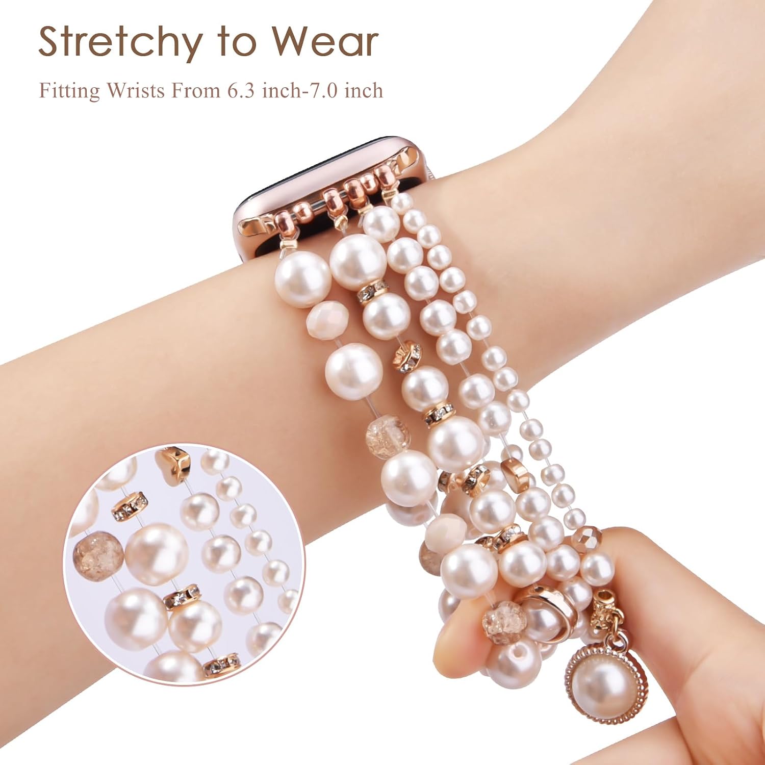 Thumbnail 3 de V-MORO Pearl Bracelet Strap 40mm