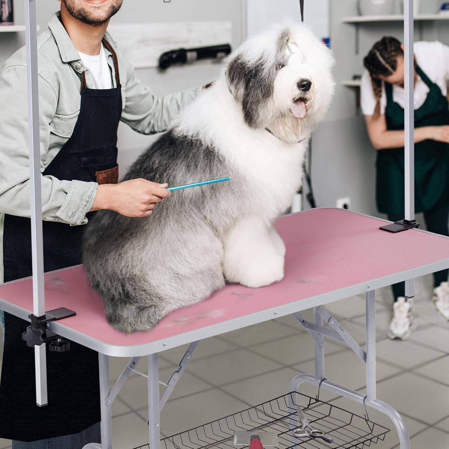 Thumbnail 5 de Yaheetech Mesa peluquería mascotas 118x60x177 cm