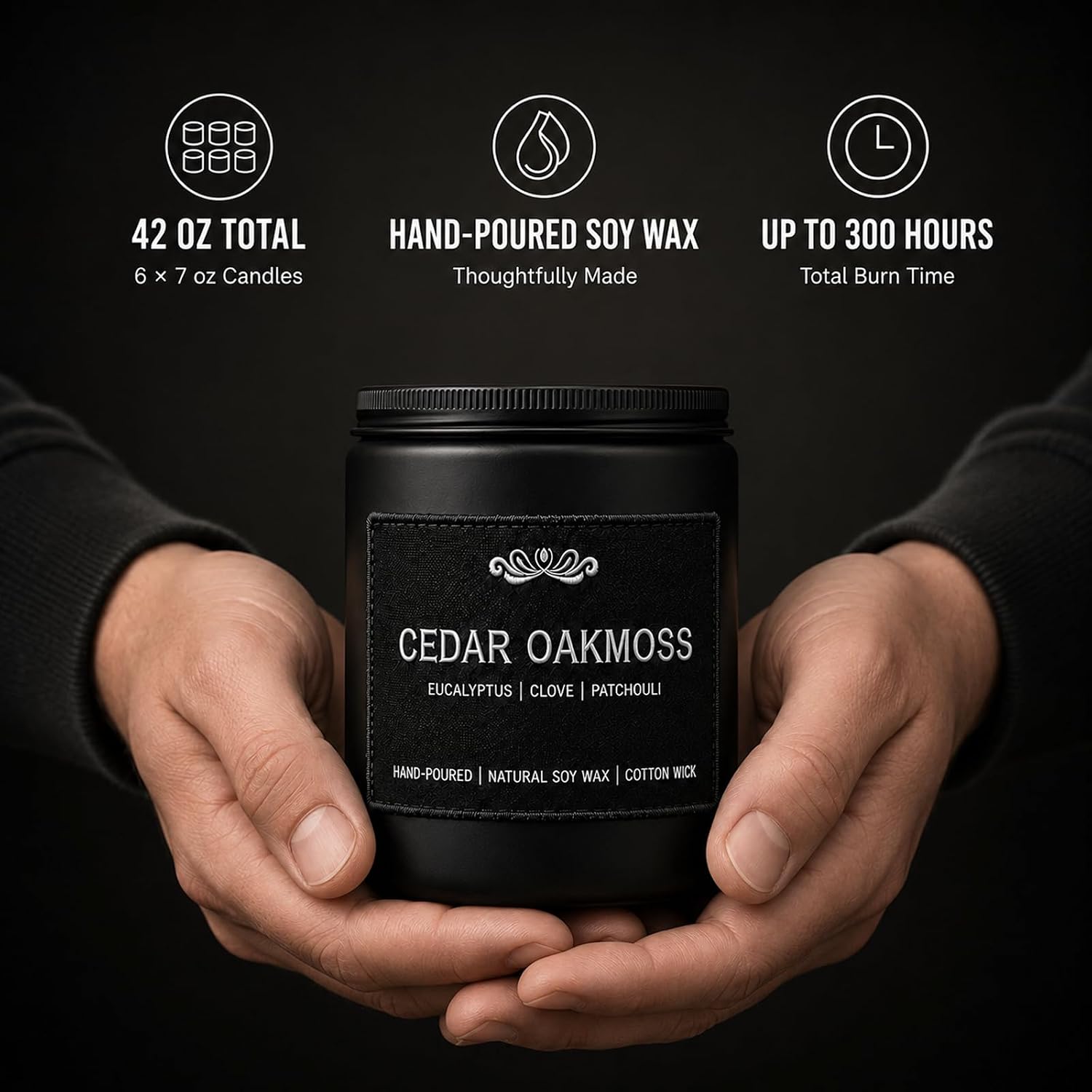 Detalle de 6 Pack Candles for Home: Scented Aromatherapy Gift Set for Men