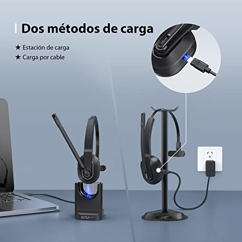 Thumbnail 4 de EKSA H5 auriculares BT para PC con micrófono, dongle USB y cancelación de ruido