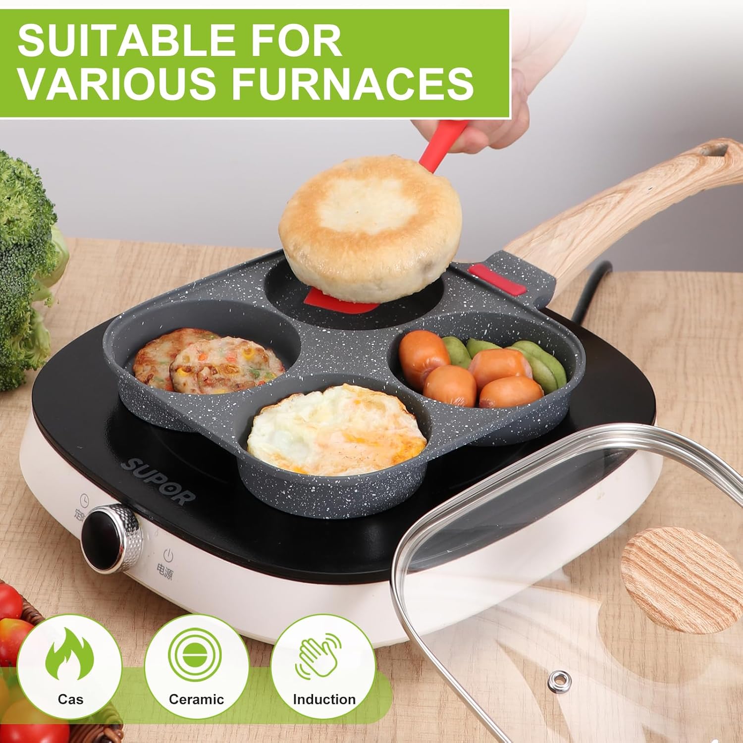 Thumbnail 2 de Egg Pan with Four-Cup Design