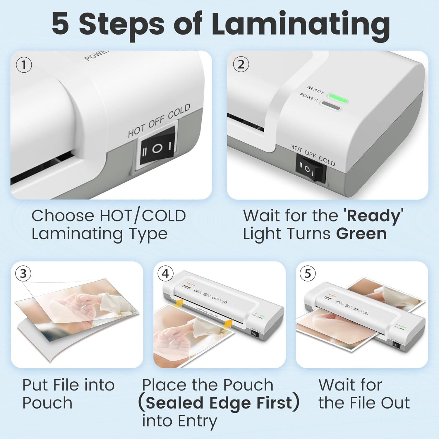 Thumbnail 6 de VidaTeco A4 laminator, 4 in 1 30 pouches