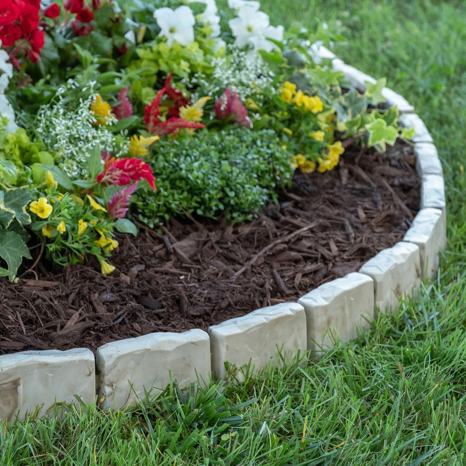 Thumbnail 5 de EasyFlex No-Dig – plastikowe obrzeże ogrodowe, brązowe, wygląd kamienia, 6,9 cm