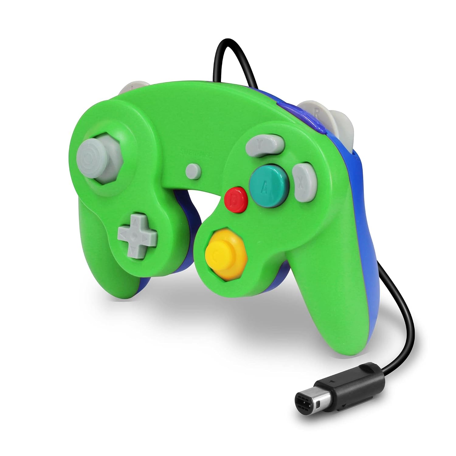 Detalle de Cirka Wired Controller for Wii/GameCube (Green/Blue) – GameCube Compatible Dual Analog Controller