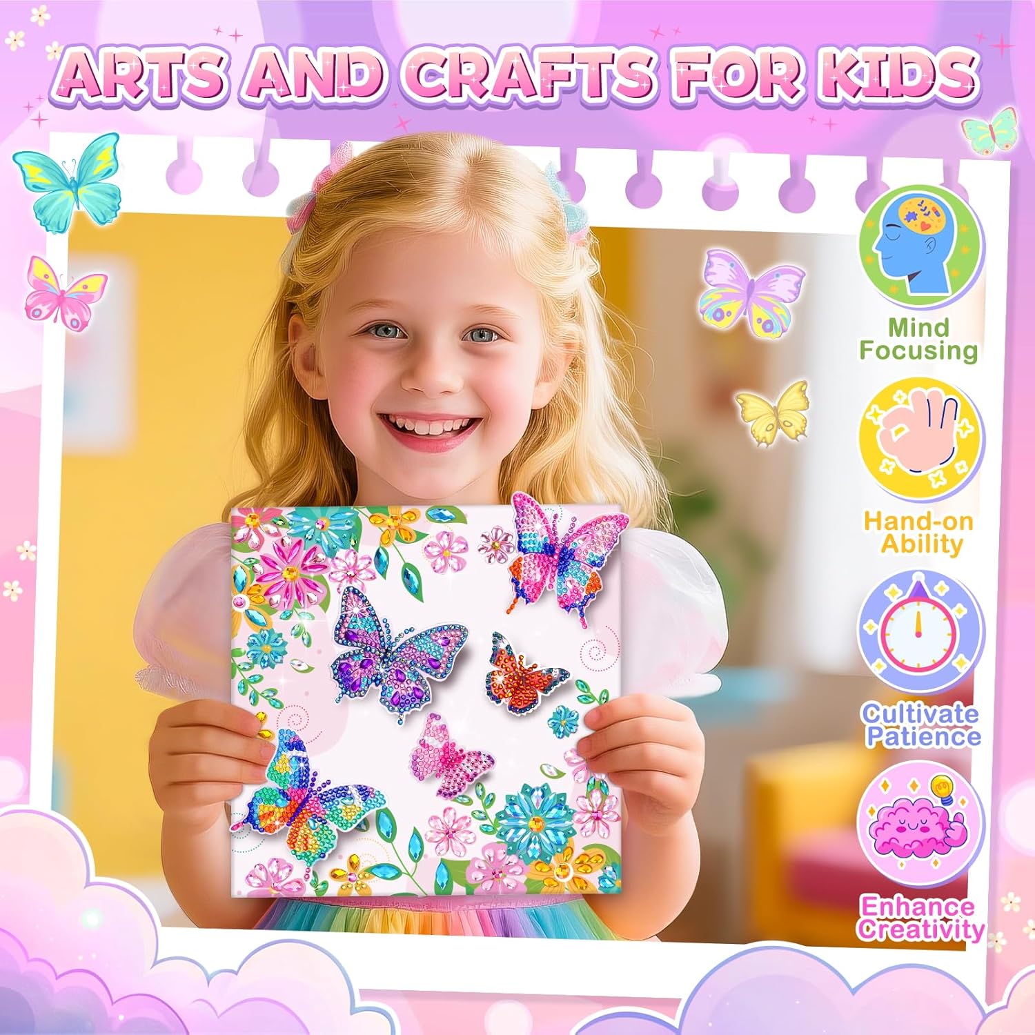 Thumbnail 2 de Diamond art craft kit for girls 6-12