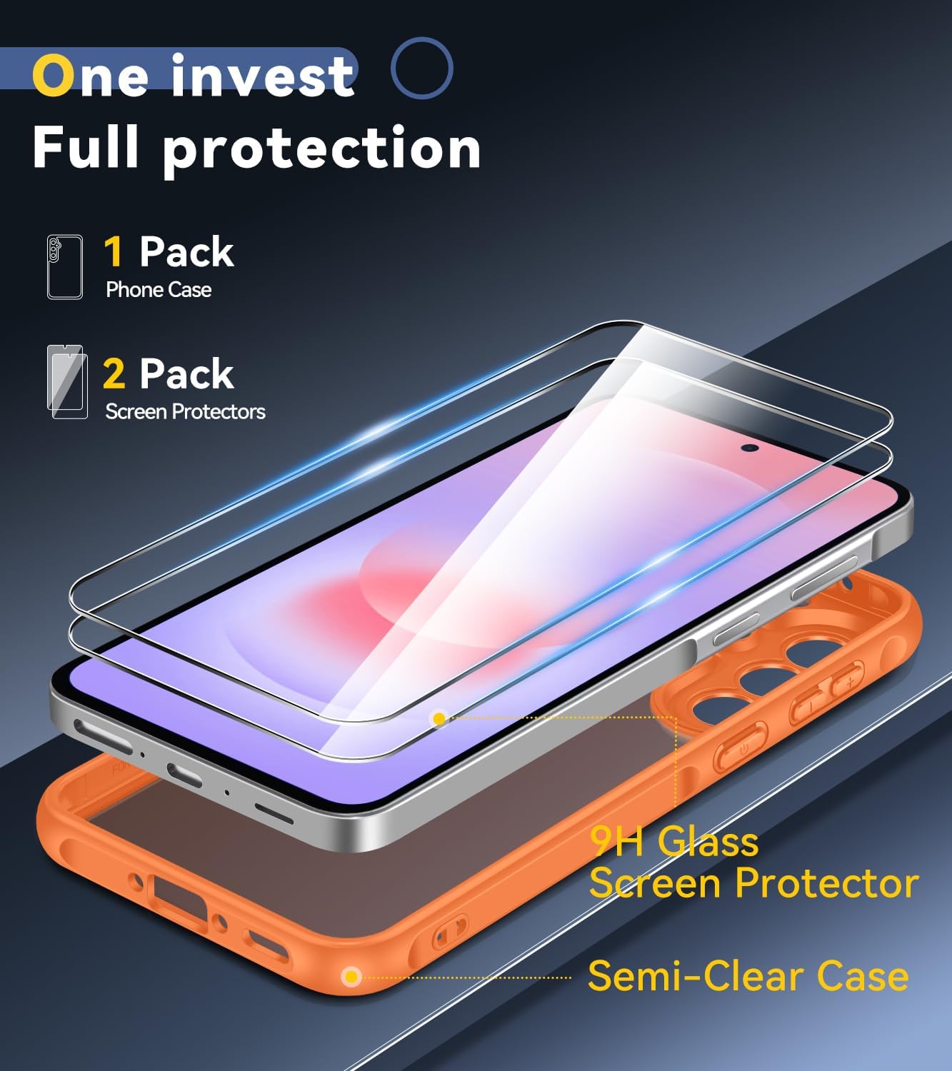 Thumbnail 1 de ivoler Coque Mat pour Samsung Galaxy A37 5G – Protection renforcée with 2 verres trempés et dos translucide