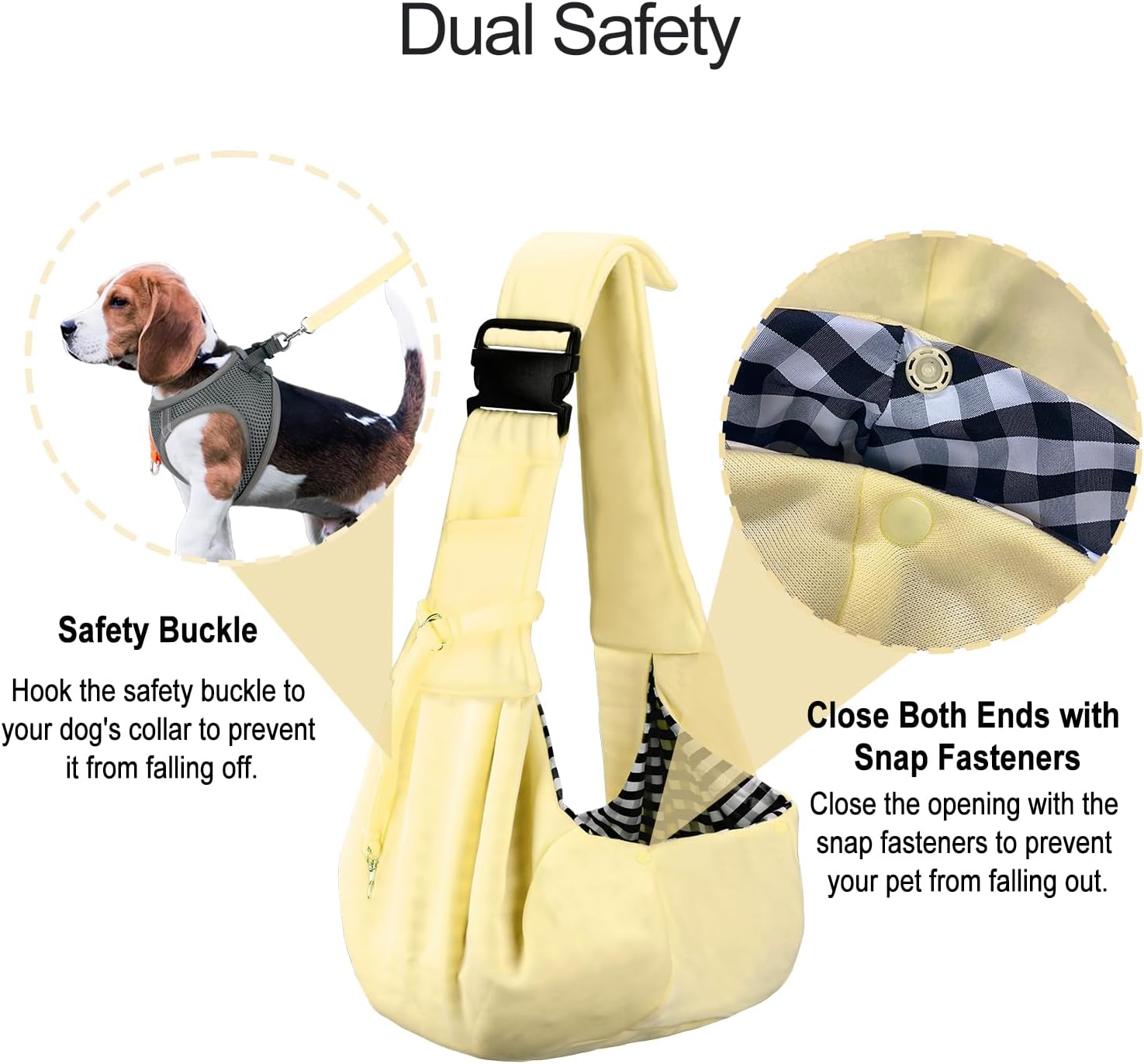 Detalle 2 de PETLOFT dog carrier sling, 10 lb capacity