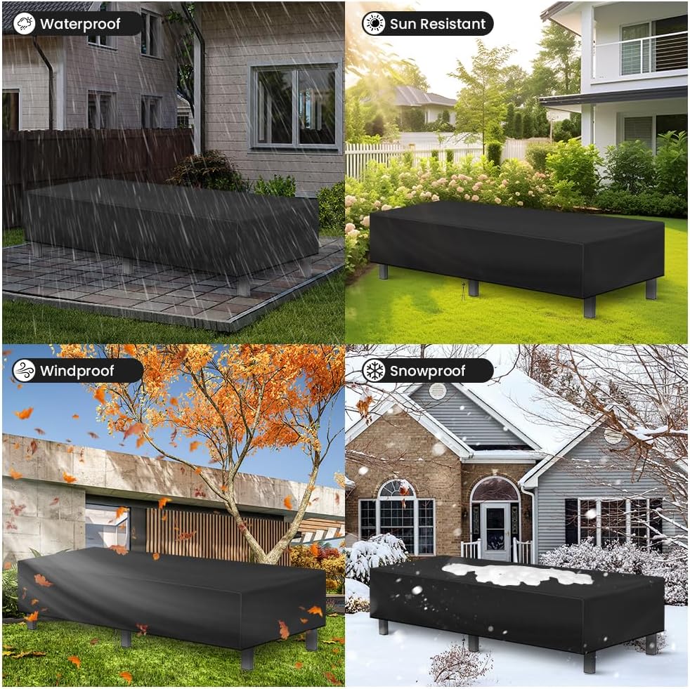 Detalle 2 de AOOWU Copertura impermeabile per lettino da giardino in tessuto Oxford 210D, anti-UV e antistrappo con coulisse regolabile (200*70*30 cm)