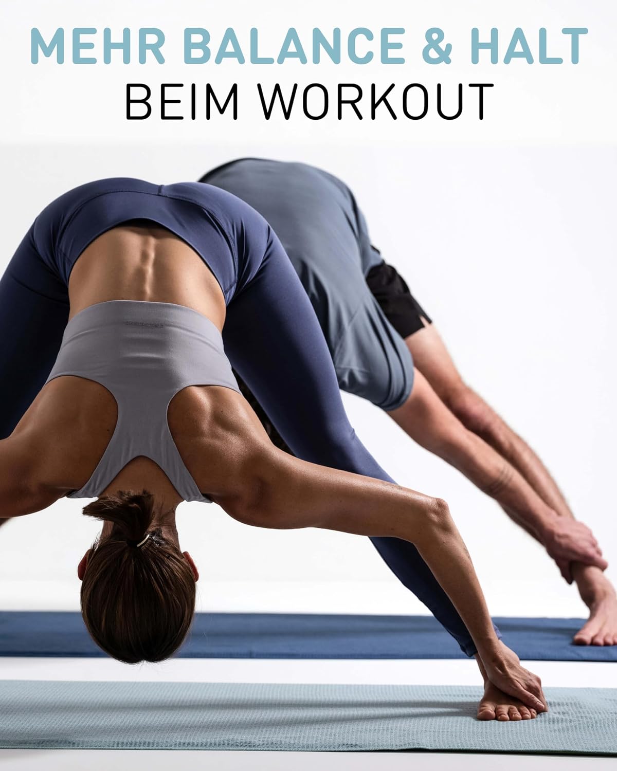 Detalle de Fit-Flip Yoga Handtuch rutschfest mit Noppen (185 x 63 cm, Jade) – hygienische Auflage aus Mikrofaser