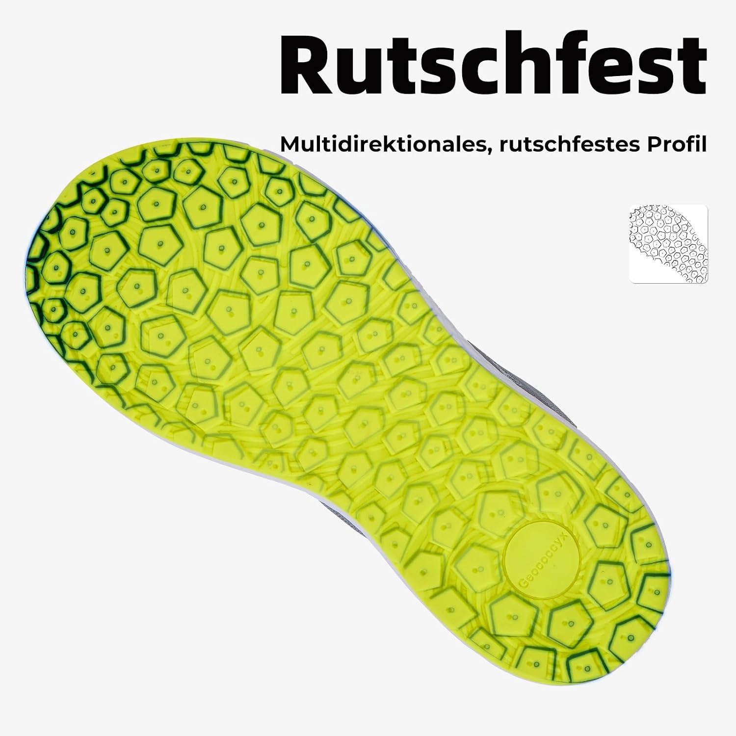 Detalle de Geococcyx Herren-Sportschuhe mit breiter Zehenbox, atmungsaktiv und rutschfester Laufsohle