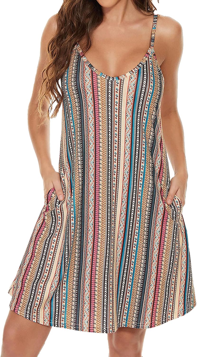 Detalle de JOELLYUS Women's Spaghetti-Strap Sundress