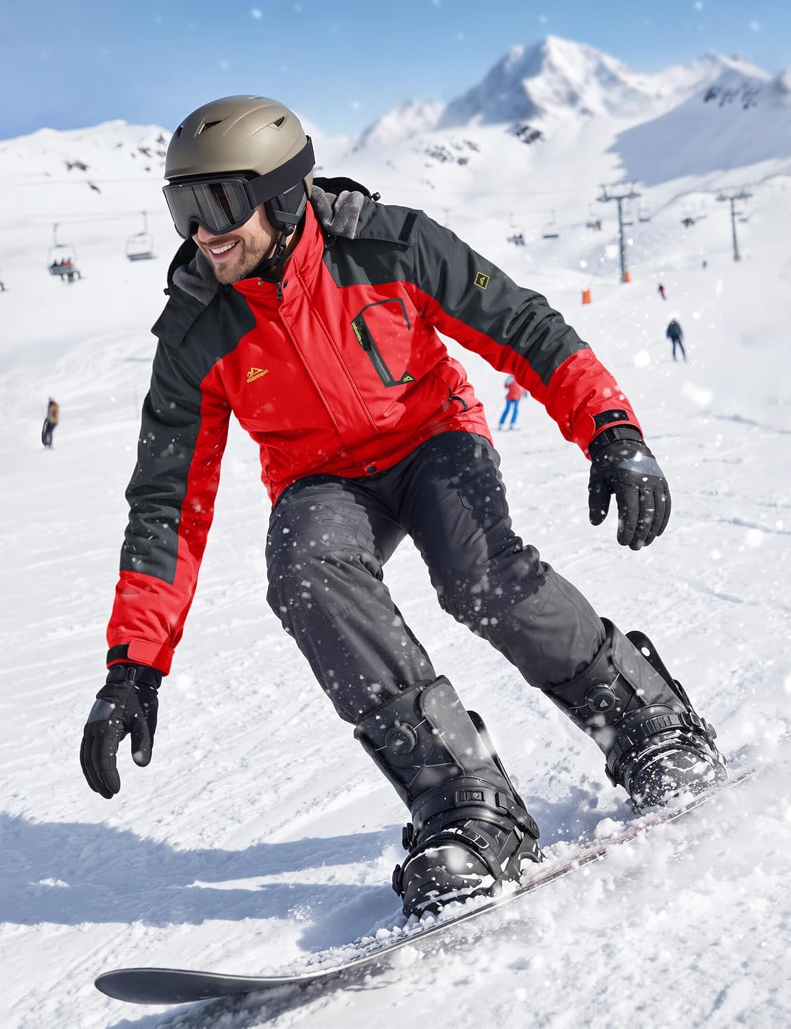 Detalle de MAGCOMSEN MCS816-97 Men's Fleece-Lined Water-Resistant Ski Parka