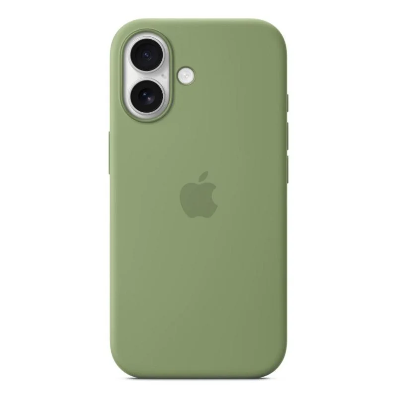 Detalle de Funda de Silicona MagSafe Light Moss para iPhone 17 (6.3”) de Apple