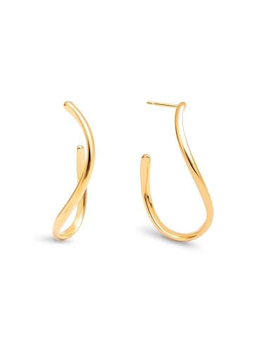 Detalle de SINGULARU Pendientes Brisa Mujer – Acero Baño Oro 18kt