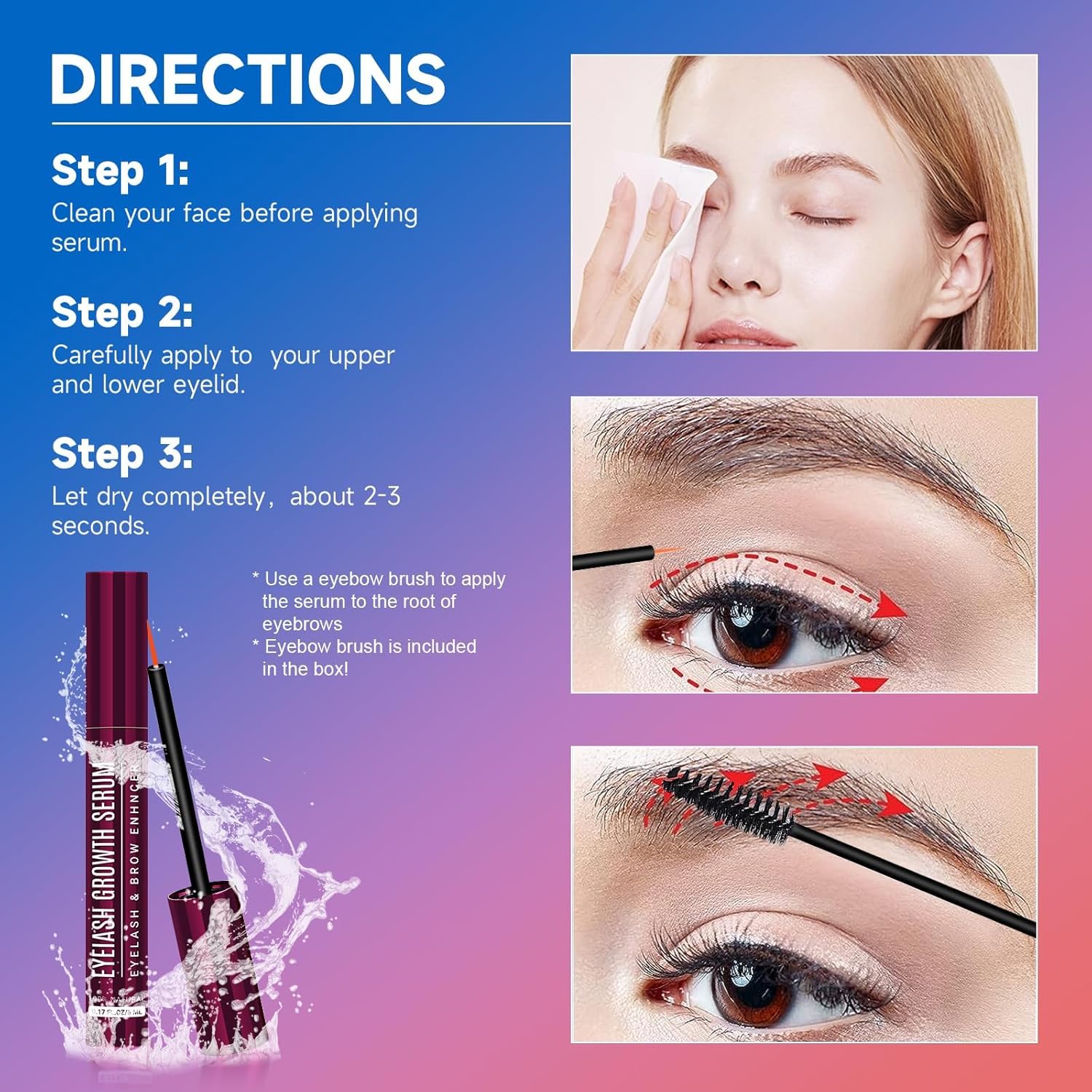 Thumbnail 2 de Wimpernserum Ohne Hormone – hormonfrei, natürliches Lash Serum für längere Wimpern (5 ml)