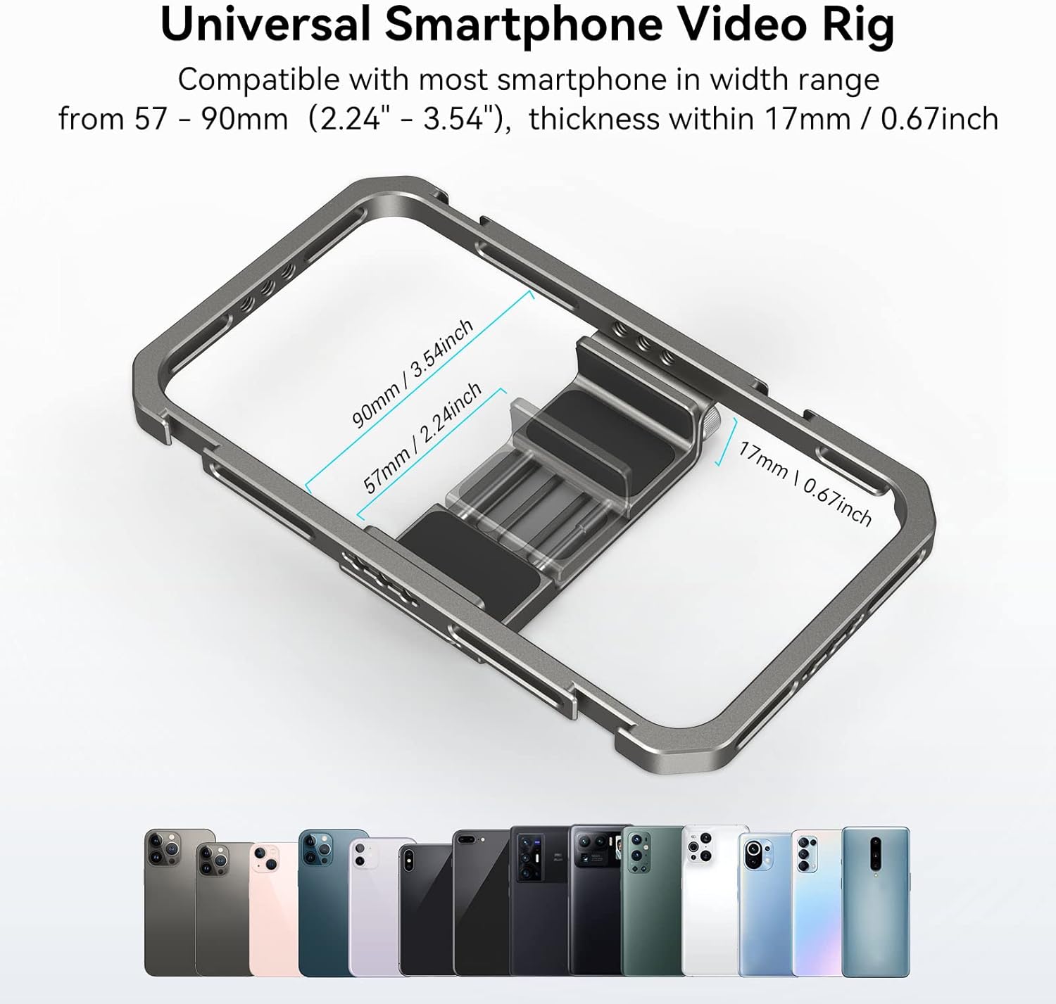 Thumbnail 2 de SmallRig Universal Phone Video Rig 2791B – aluminium vlogging phone cage for iPhone, Samsung & Huawei
