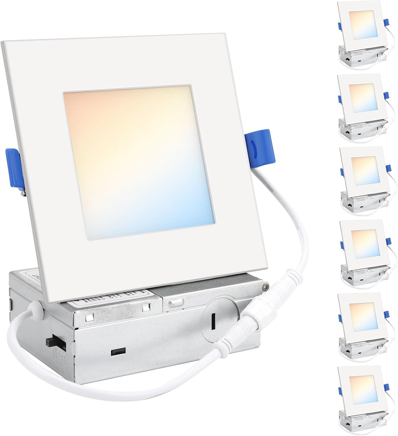 Detalle de HONZIN 4-Inch Square LED Recessed Lights