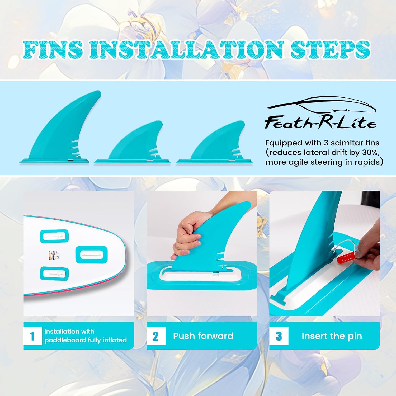 Thumbnail 6 de FEATH-R-LITE Gonfiabile Stand Up Paddle Board Ultra Leggero con Set Accessori Completo