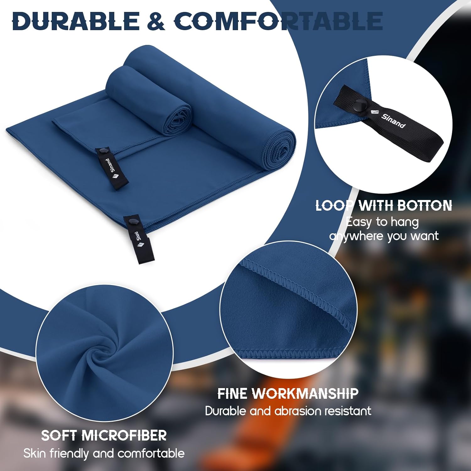 Thumbnail 4 de Sinand Microfibre Towel 2 Pack 160x80cm