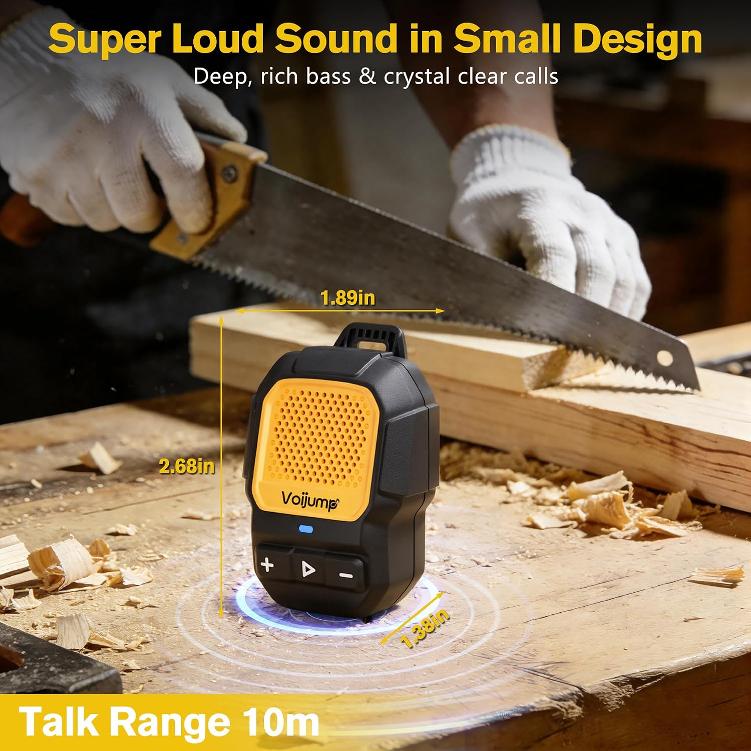 Detalle 2 de Voijump Clip-On Bluetooth Speaker, IP67