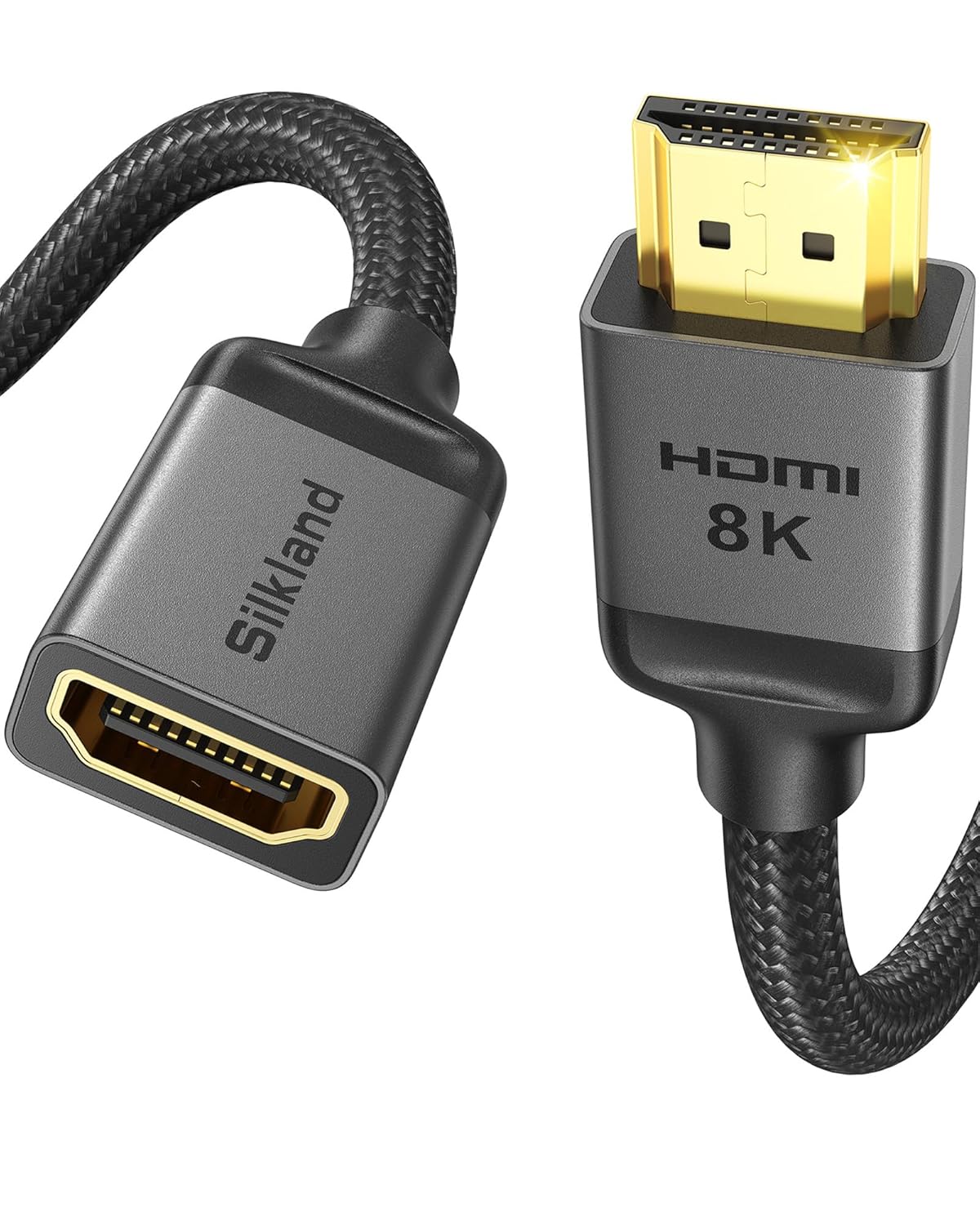 Detalle de Silkland HDMI 2.1 Verlängerungskabel 1 m – HDMI-Kabel